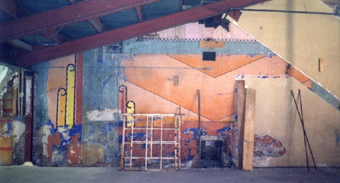 Day glo deco theater walls Photo courtesy Gardner Family Collection